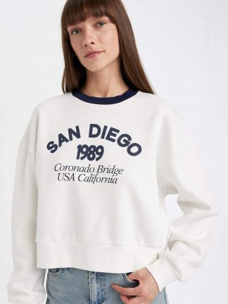 سویشرت زنانه بژ دفکتو