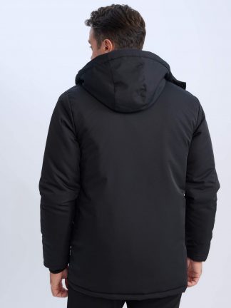 کاپشن مردانه مشکی دفکتو