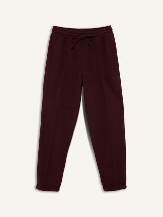 شلوار راحتی زنانه زرشکی دفکتو