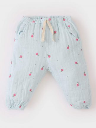 شلوار راحتی نوزاد دختر آبی روشن دفکتو