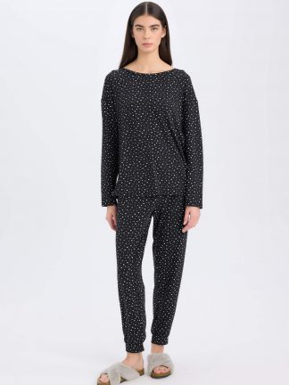 لباس راحتی زنانه مشکی دفکتو