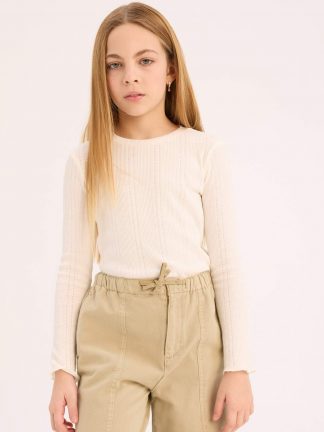 تی شرت دخترانه سفید دفکتو