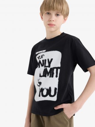 تی شرت پسرانه مشکی دفکتو