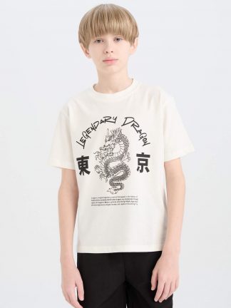 تی شرت پسرانه سفید دفکتو