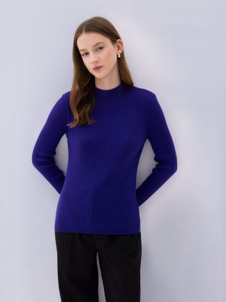 پلیور زنانه ارغوانی دفکتو