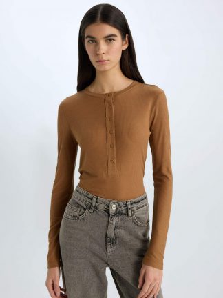 تی‌شرت آستین بلند زنانه دفکتو