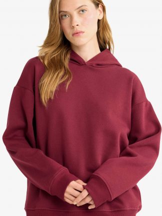 هودی زنانه زرشکی دفکتو