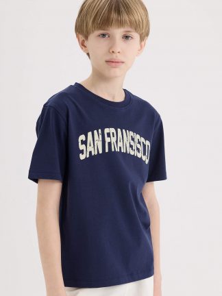 تی شرت پسرانه سرمه ای دفکتو