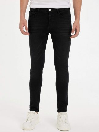 شلوار جین جذب مردانه مشکی دفکتو