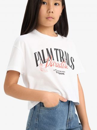 تی شرت دخترانه سفید دفکتو