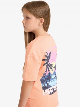 تی شرت دخترانه نارنجی دفکتو