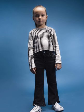 شلوار جین نوزاد دختر خاکستری تیره دفکتو