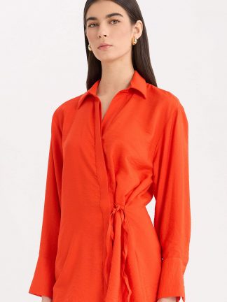 شومیز زنانه قرمز دفکتو