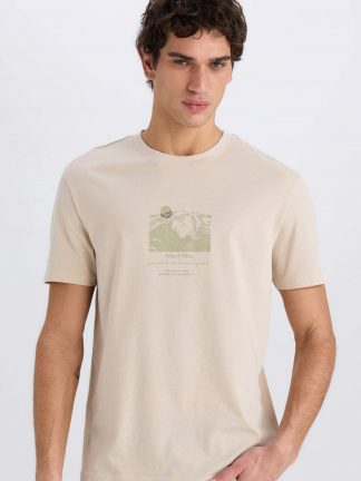 تی شرت مردانه بژ دفکتو