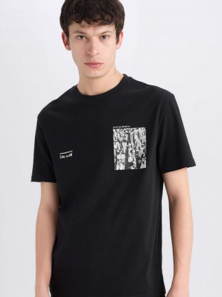 تی شرت مردانه مشکی دفکتو