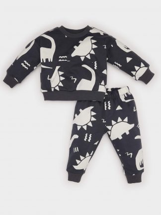 ست لباس نوزاد پسر خاکستری دفکتو