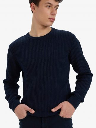 پلیور مردانه سرمه ای دفکتو