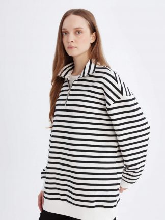 سویشرت زنانه مشکی دفکتو