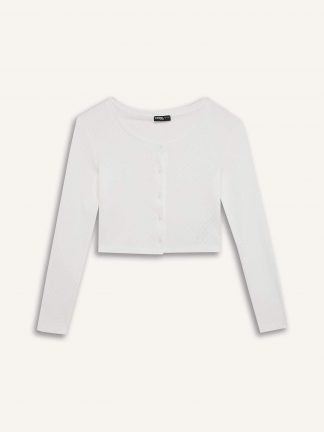 ژاکت زنانه سفید دفکتو