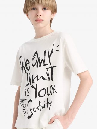 تی شرت پسرانه سفید دفکتو