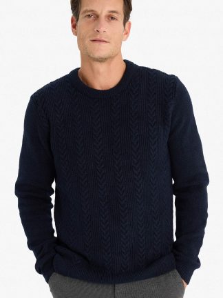 پلیور مردانه سرمه ای دفکتو