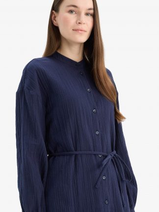 شومیز زنانه سرمه ای دفکتو