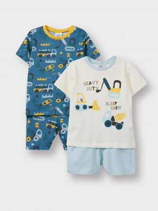 ست لباس نوزادی پسرانه آبی روشن دفکتو