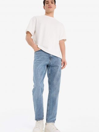 شلوار جین اسلیم فیت مردانه نعنایی (فرعی) (مادر:آبی) دفکتو