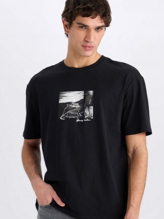 تی شرت مردانه مشکی دفکتو