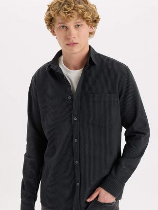 پیراهن مردانه خاکستری تیره دفکتو