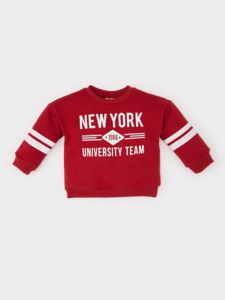 سویشرت نوزاد دختر زرشکی دفکتو