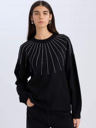 پلیور زنانه مشکی دفکتو