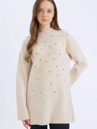 تونیک زنانه بژ دفکتو