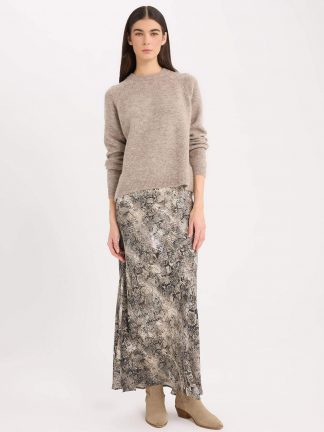 دامن میدی زنانه قهوه ای دفکتو