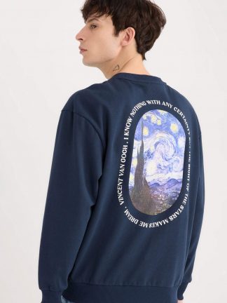 سویشرت مردانه سرمه ای دفکتو