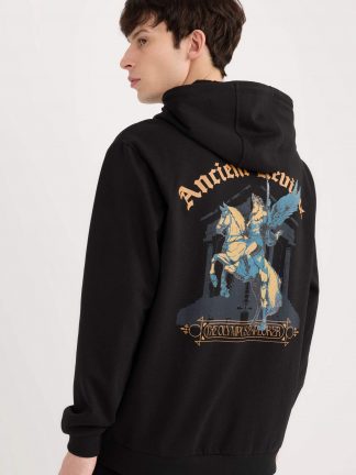 هودی مردانه مشکی دفکتو