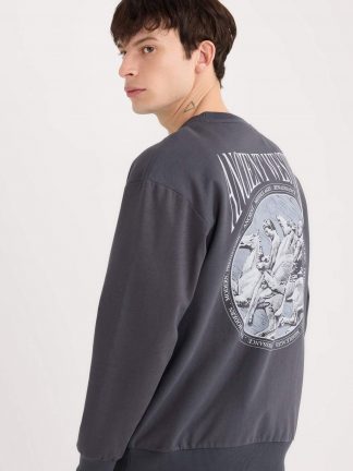 سویشرت مردانه خاکستری تیره دفکتو