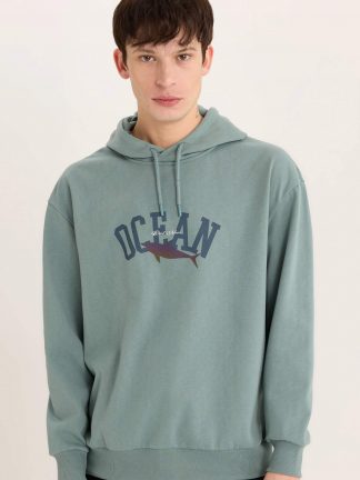 هودی مردانه سبز دفکتو