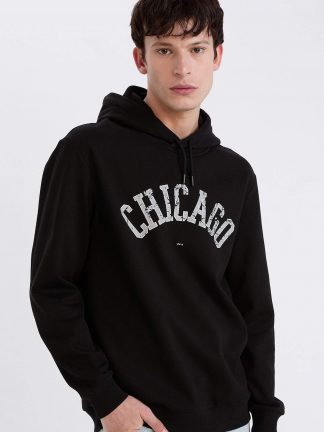 هودی مردانه مشکی دفکتو