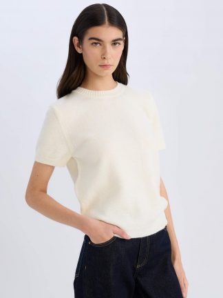 پلیور زنانه زرد روشن دفکتو