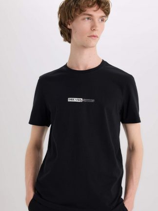 تی شرت مردانه مشکی دفکتو