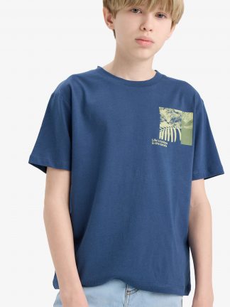 تی شرت پسرانه نیلی دفکتو