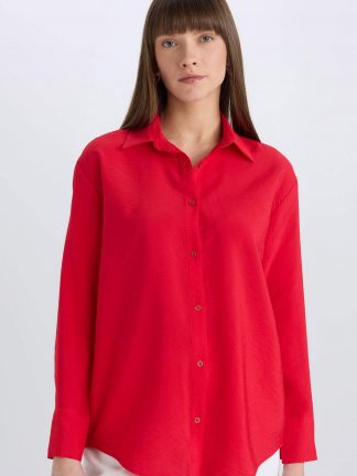 شومیز زنانه قرمز دفکتو