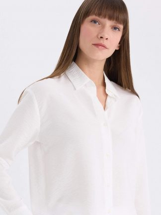 شومیز زنانه سفید دفکتو