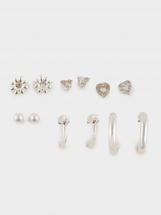 گوشواره زنانه نقره ای دفکتو