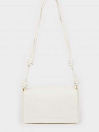 کیف دوشی زنانه سفید دفکتو