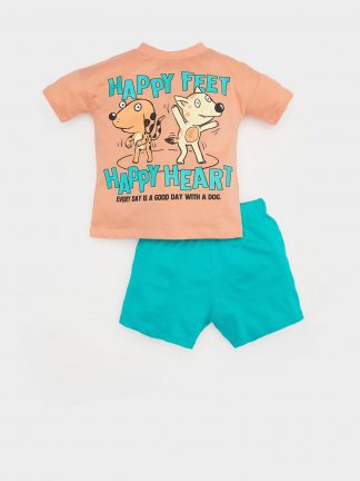 ست لباس نوزادی پسرانه نارنجی دفکتو