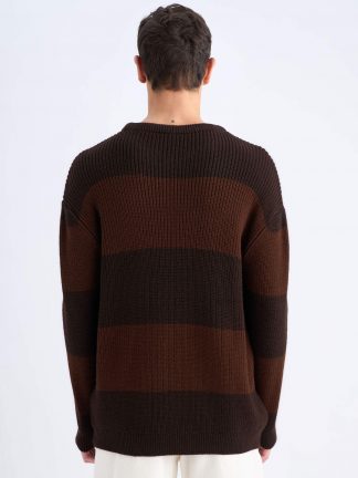 پلیور مردانه قهوه ای دفکتو