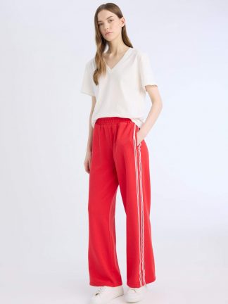 شلوار راحتی زنانه قرمز دفکتو