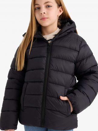 کاپشن دخترانه مشکی دفکتو